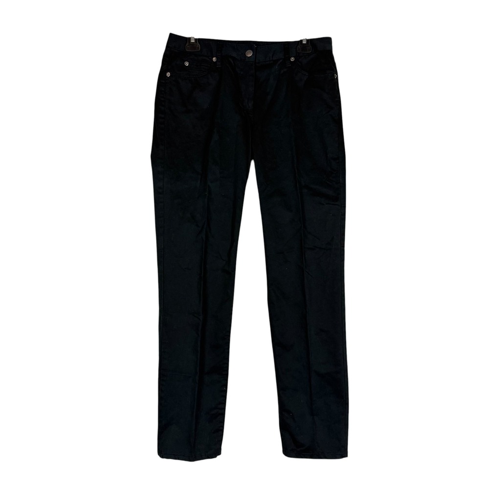 Kenneth Cole New York Jeans Womens 6 Black Wash Mid Rise Straight Stretch Denim